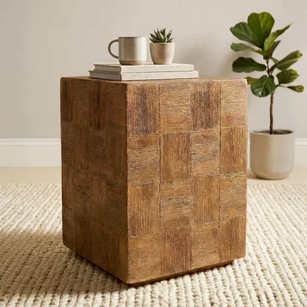 Beistelltisch aus oxidiertem Magnesium (H55,9 cm) Nantuket Braun