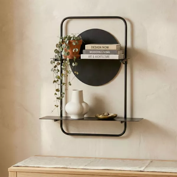�tag�re murale m�tal 1 niveau (50 cm) Axio Noire