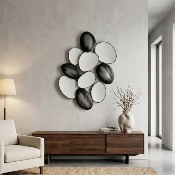 Metallwanddekoration (81 cm) Ellora Schwarz