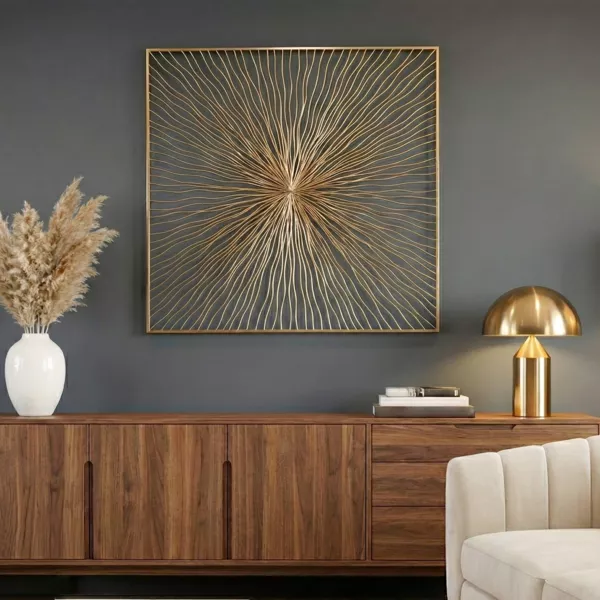 Decorazione murale in metallo (71 cm) Helionis Oro