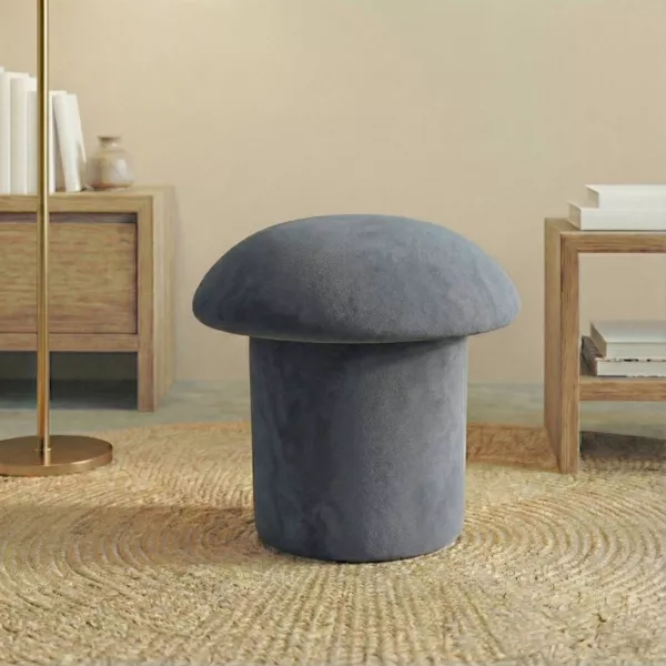 Pouf (H45 cm) Mushroom Bleu Gris