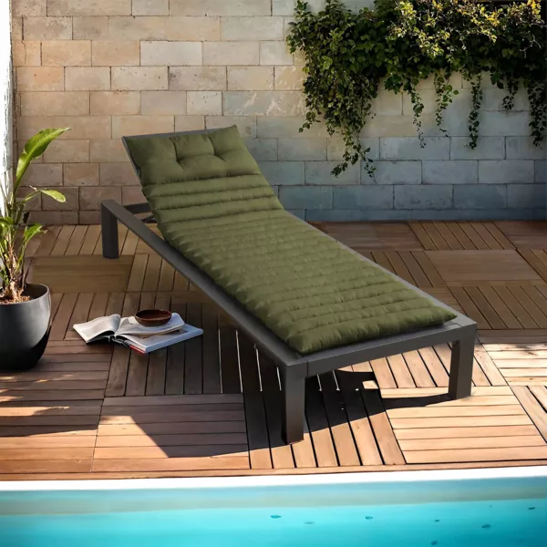 Rullemadras til solseng (180 x 60 cm) Sunset Gr�n khaki