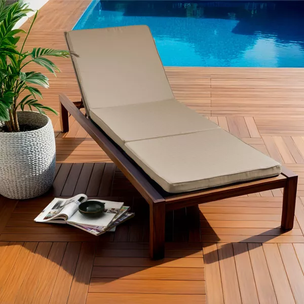 Afneembaar ligkussen voor ligstoel (190 x 60 cm) Sunset Taupe