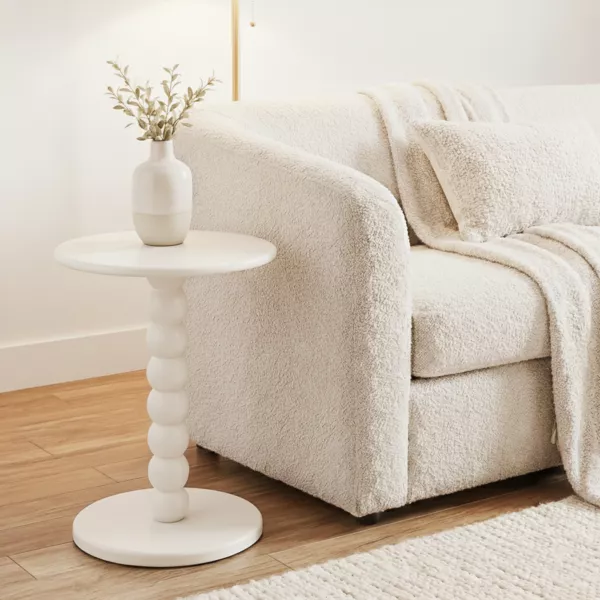 Tavolino da caff� legno (H46,5 cm) Chamlo Bianco