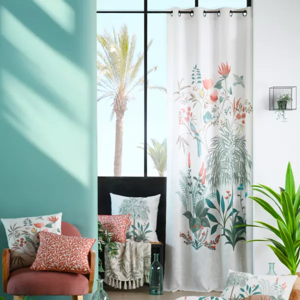 Bomuldsgardin (140 x 260 cm) Antillia Multifarvet