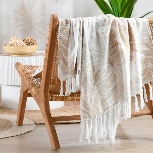 Katoenen plaid (125 x 150 cm) Mekong Beige