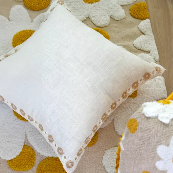 Coussin carr� (45 x 45 cm) Camille Ecru