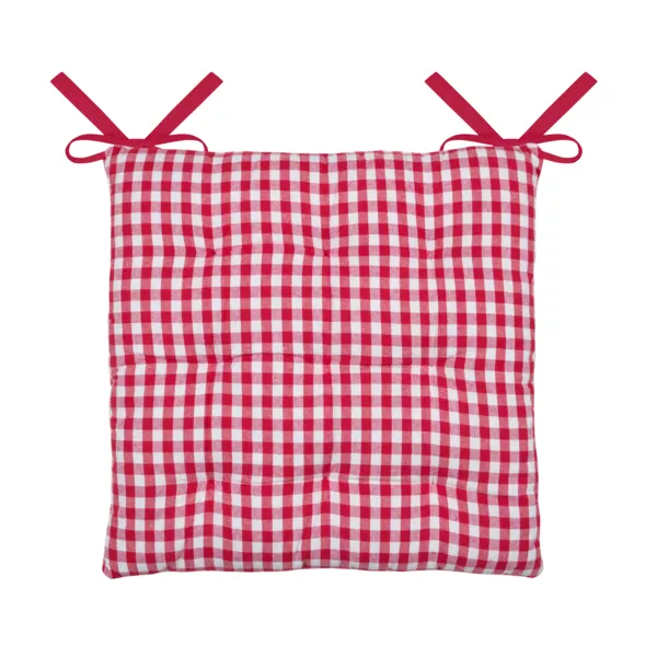 Coj�n de silla cuadrado de algod�n (40 x 40 cm) Bardot Rojo