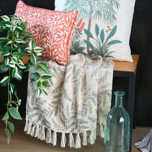 Plaid coton (125 x 150 cm) Antillia Vert