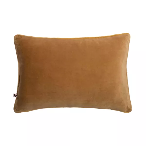Coussin rectangulaire velours de coton (40 x 60 cm) Victor Camel