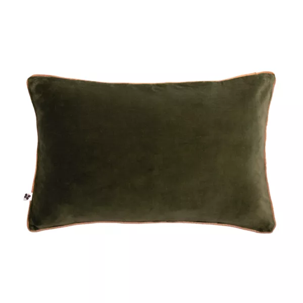Coussin rectangulaire velours de coton (40 x 60 cm) Victor Vert thym