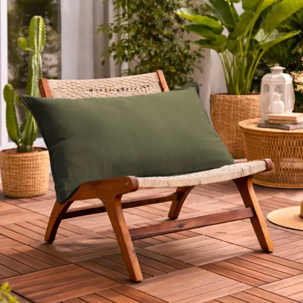 Coj�n exterior rectangular (50 x 80 cm) Sunset Verde kaki