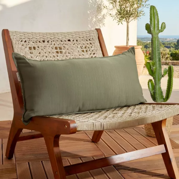 Cuscino da esterno rettangolare (35 x 70 cm) Sunset Verde cachi