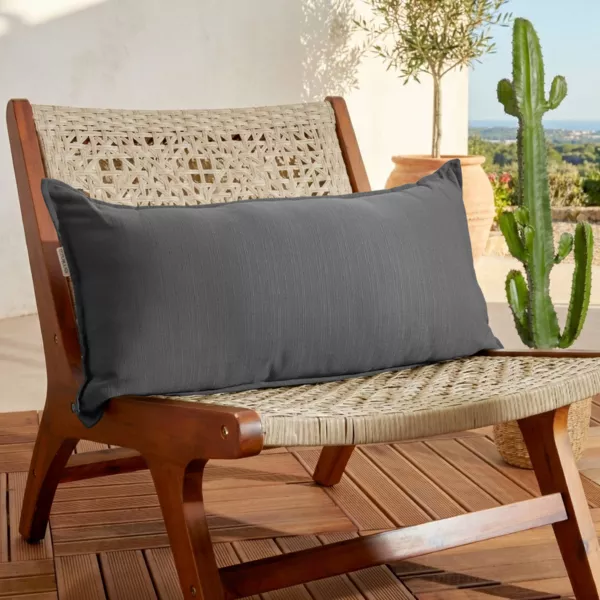 Cuscino da esterno rettangolare (35 x 70 cm) Sunset Grigio antracite