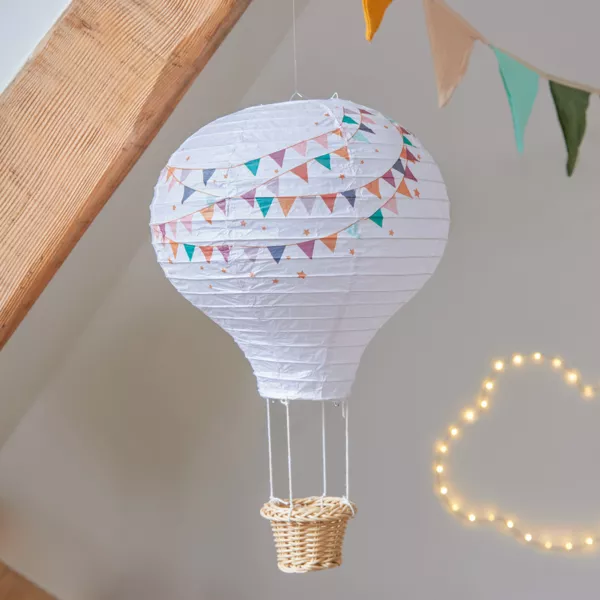 Mongolfiera da appendere carta (D30 cm) Festoni Multicolore