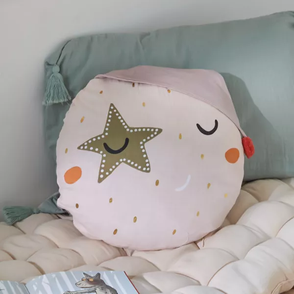 Cuscino rotondo in cotone per bambini (40 cm) Sky Dream Multicolore