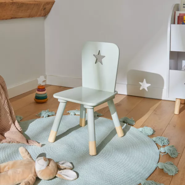 Sedia bambino legno (H50 cm) Stars Verde