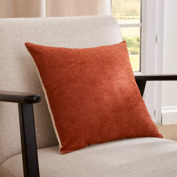 Cuscino quadrato in boucl� (40 x 40 cm) Ava Terracotta