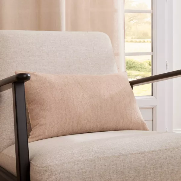 Coussin rectangulaire bouclette (30 x 50 cm) Ava Beige