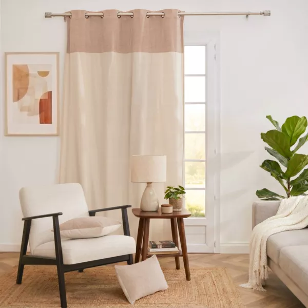 Gardin Ava Beige med boucl� (140 x 240 cm)