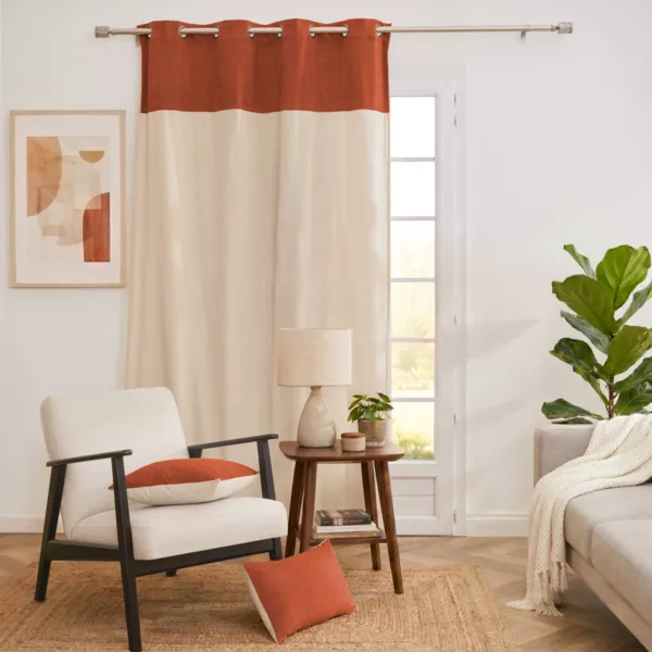 Rideau bouclette (180 x 260 cm) Ava Terracotta