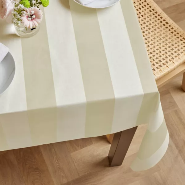 Nappe Rectangulaire coton enduit (150 x 250 cm) Cl�mentine Ficelle