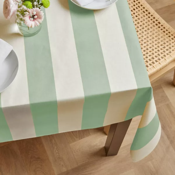 Nappe Rectangulaire en coton enduit (150 x 350 cm) Clementine Bleu Azur