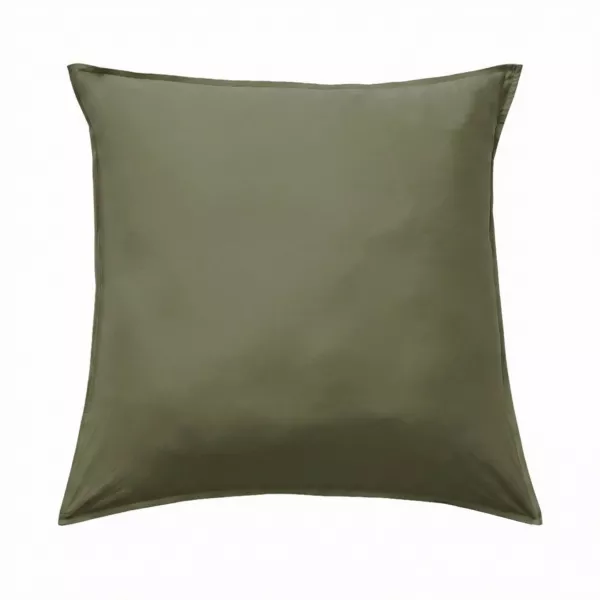 Federa per cuscino quadrata in raso di bamb� (63 x 63 cm) Sienna Verde rosmarino