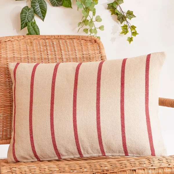 Coussin ext�rieur toile de coton rectangulaire (60 x 40 cm) Ocealys Rouge