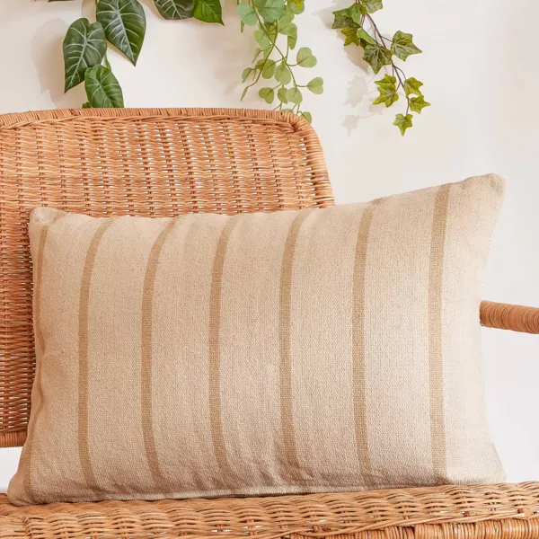 Rechteckiges Outdoor-Kissen aus Baumwollcanvas (60 x 40 cm) Ocealys Beige