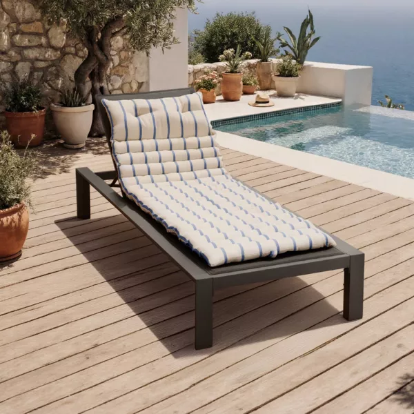 Aufrollbares Liegenkissen (60 x 180 cm) Ocealys Marineblau