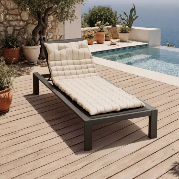 Coj�n de tumbona enrollable (60 x 180 cm) Ocealys Beige