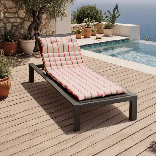 Coj�n de tumbona enrollable (60 x 180 cm) Ocealys Rojo