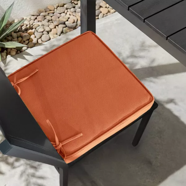 Coussin de chaise extérieur carré (40 x 40 cm) Edena Luxe Orange