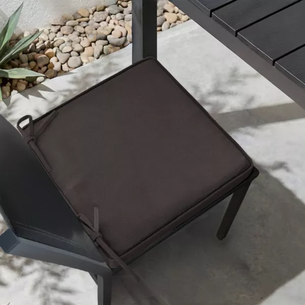 Coussin de chaise ext�rieur carr� (40 x 40 cm) Edena Luxe Noir