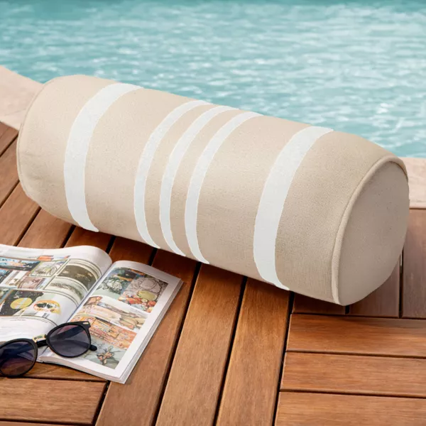 Buitenkussen polochon (20 x 45 cm) Nautira Wit