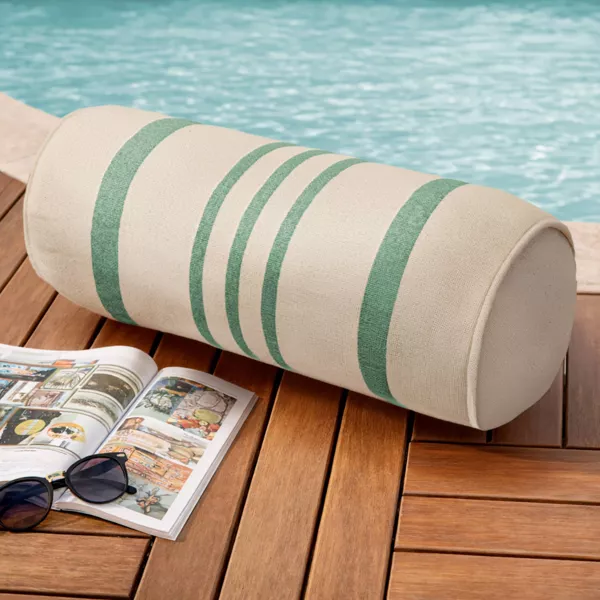 Coussin ext�rieur polochon (20 x 45 cm) Nautira Vert