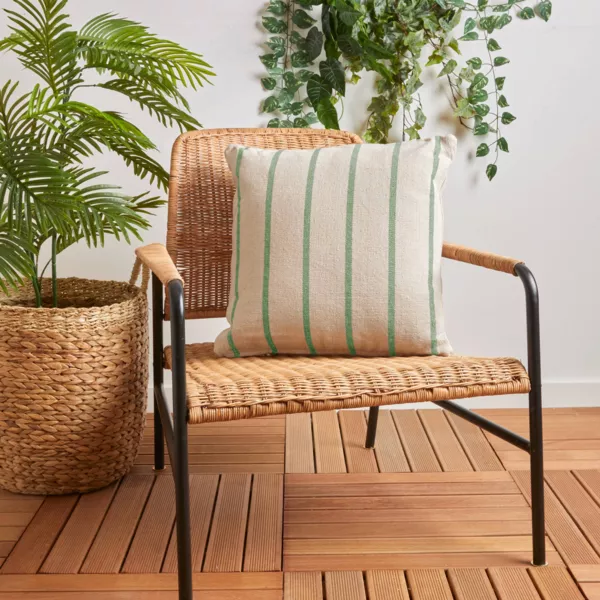 Cuscino da esterno in tela di cotone quadrato (50 x 50 cm) Ocealys Verde