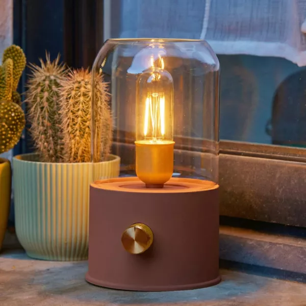 USB aufladbare kabellose Sturmlampe (H20 cm) Terrakotta