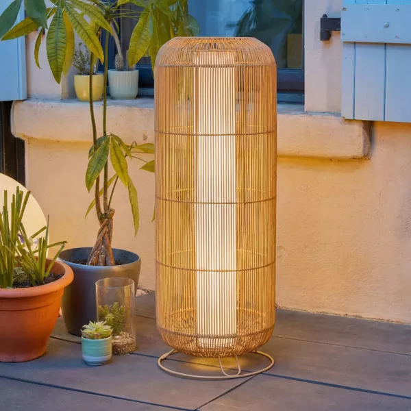 Zonne-energie tuinlantaarn met LED touw (H78 cm) Loise Beige