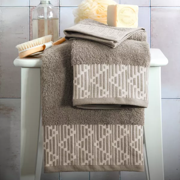 Serviette de bain coton (30 x 50 cm) Tuli Taupe