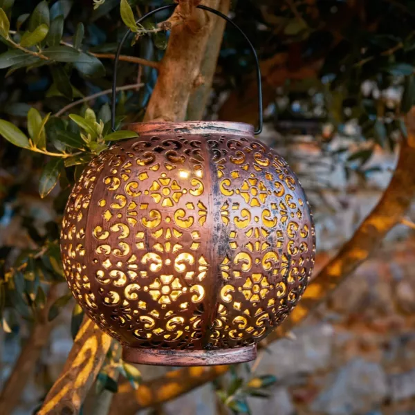 Solar - Gartenlaterne LED (H17 cm) Palazzo rustikales Braun