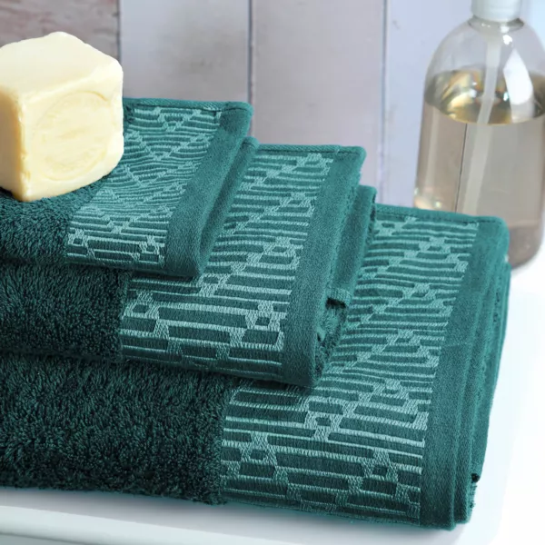 Serviette de bain coton (50 x 90 cm) Tuli Bleu p�trole