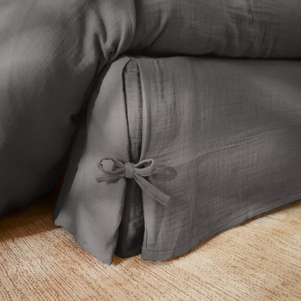 Cubre -somier Gasa de algod�n (90 x 190 cm) Ga�a Gris granito