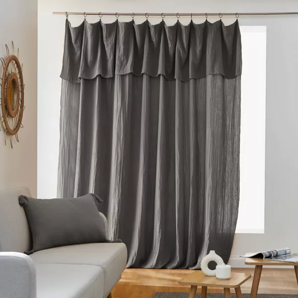 Tenda garza di cotone regolabile (280 x max 300 cm) Ga�a Grigio granito