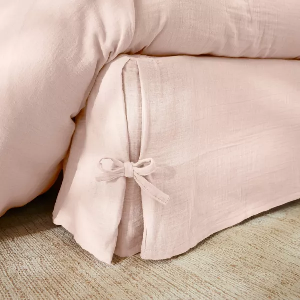 Boxspring hoes Katoengaas (160 x 200 cm) Ga�a Poederroze