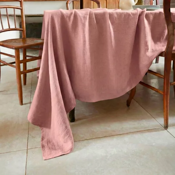 Tovaglia rettangolare in lino lavato (170 x 350 cm) Louise Rosa antico