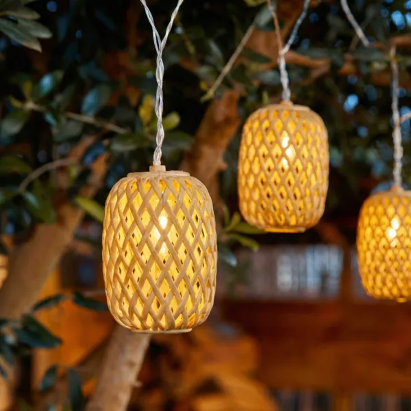 Guirlande lumineuse solaire 4,5 m 10 LED (H28 cm) Balista Naturel