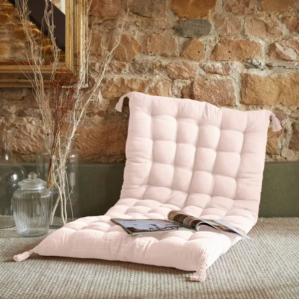 Matelas de sol gaze de coton (60 x 120 cm) Ga�a Rose poudr�