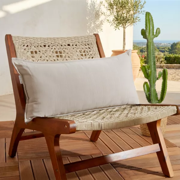 Rektangulær udendørs pude (35 x 70 cm) Sunset Ecru